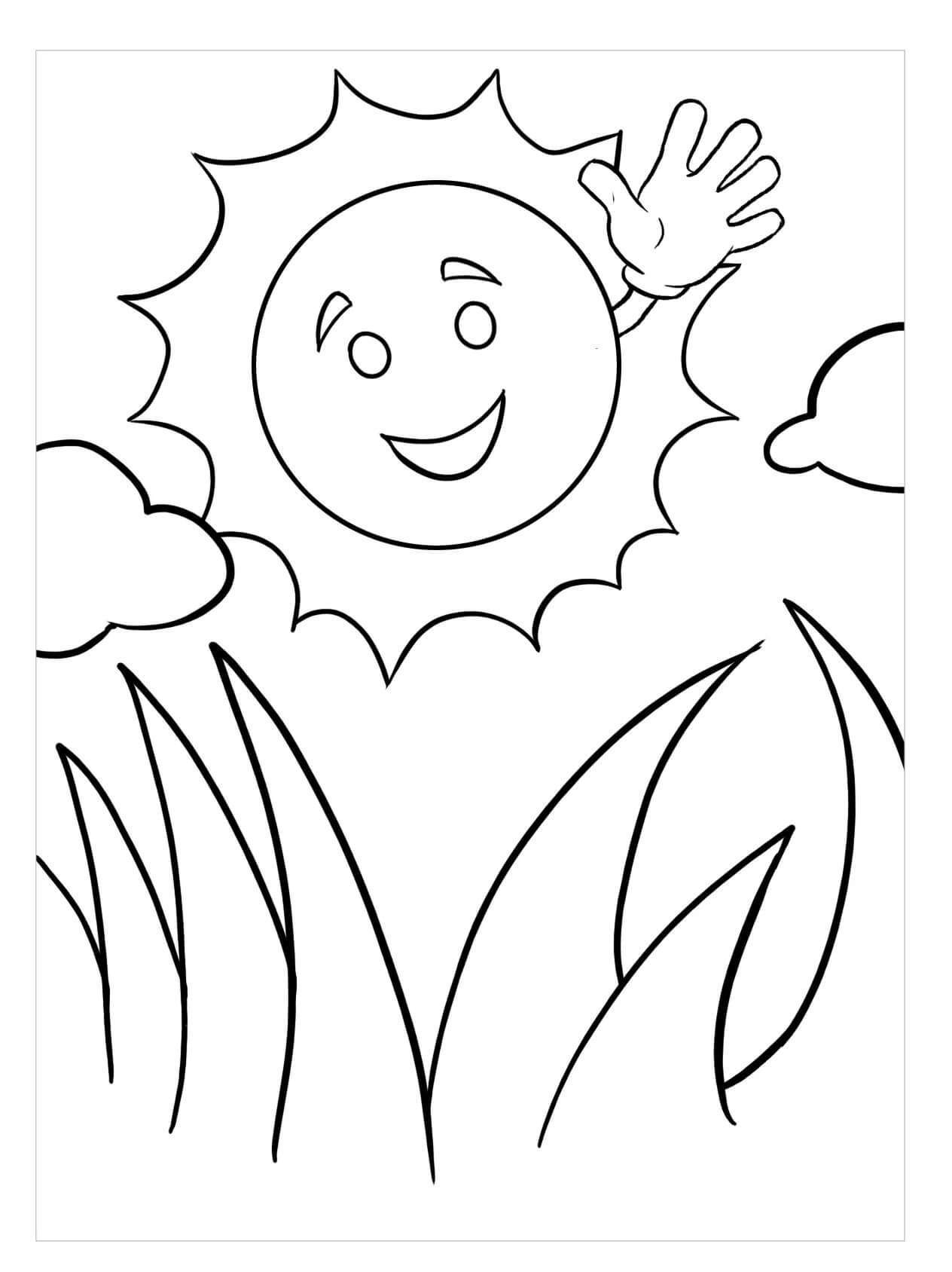 Soleil Amical coloring page