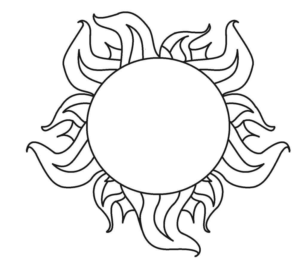 Soleil Chaud coloring page