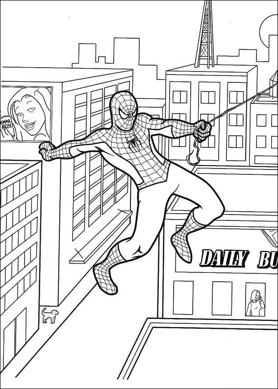Spiderman Amical coloring page