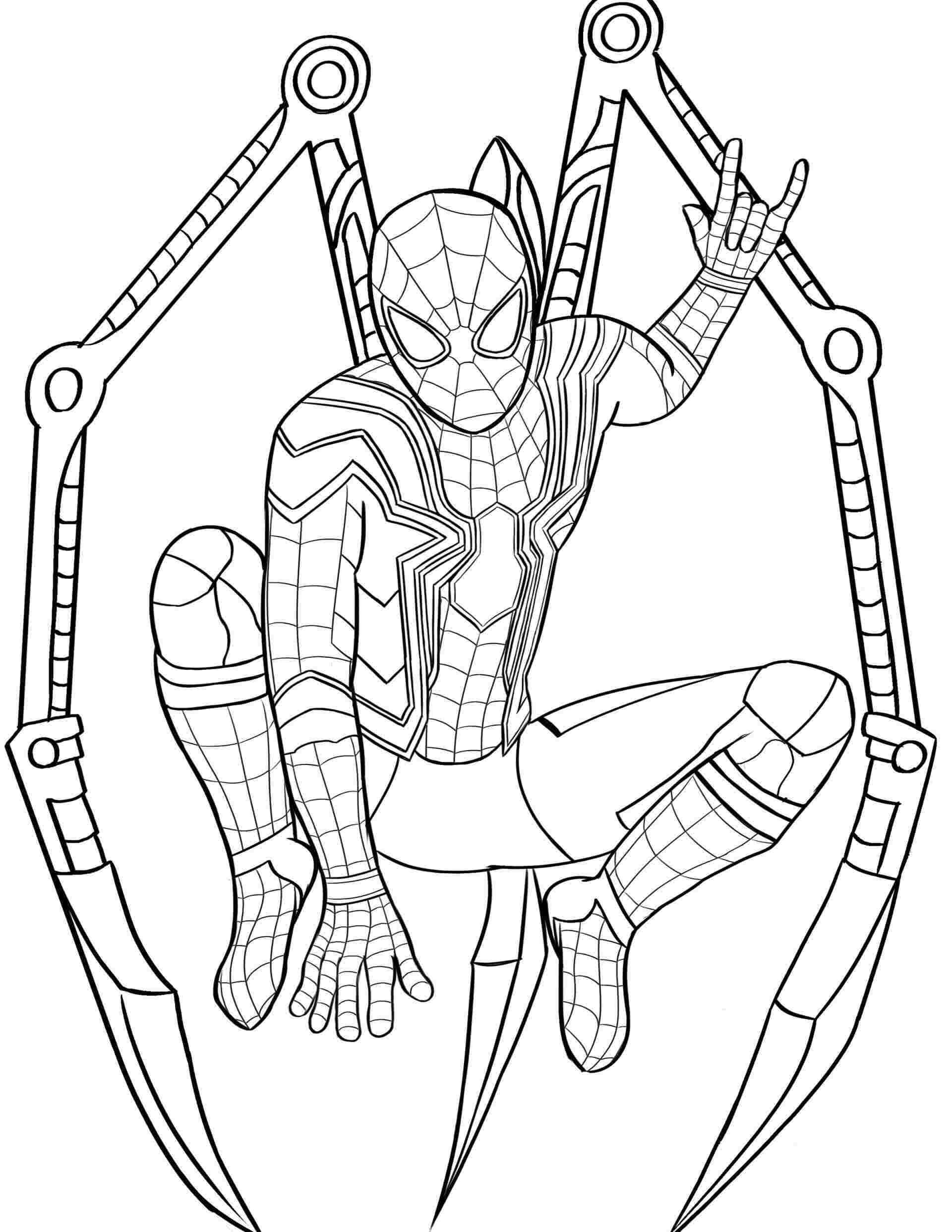 Coloriage Spiderman de Fer