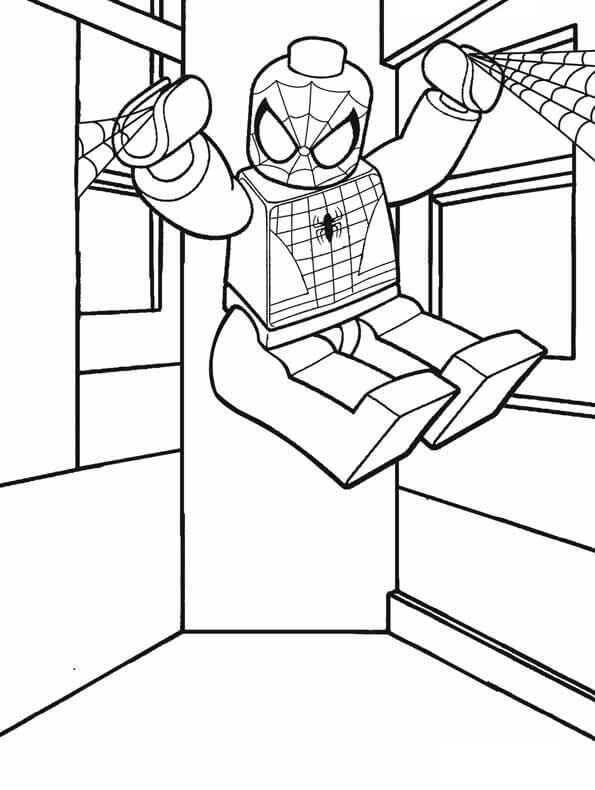 Spiderman Lego coloring page