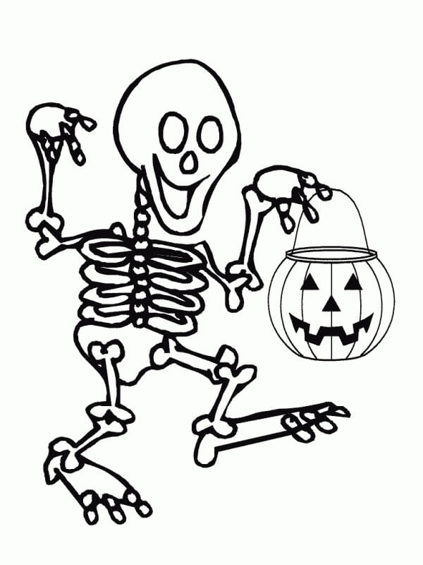 Squelette Drôle coloring page