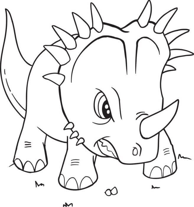 Styracosaure en Colère coloring page