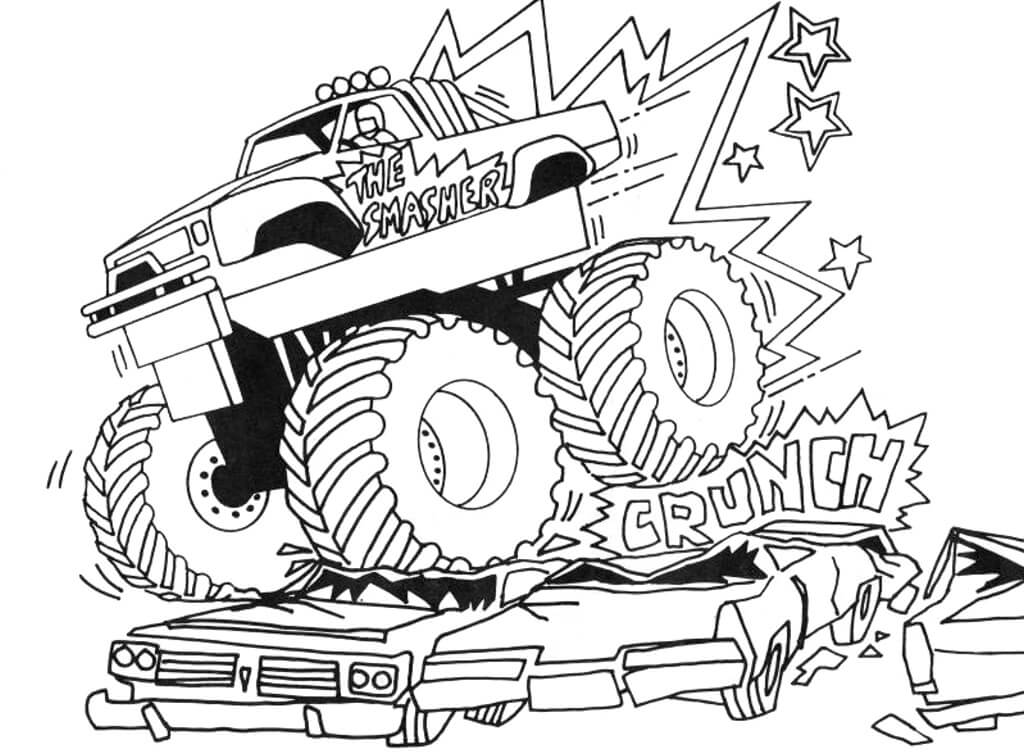 Super Camion Monstre coloring page
