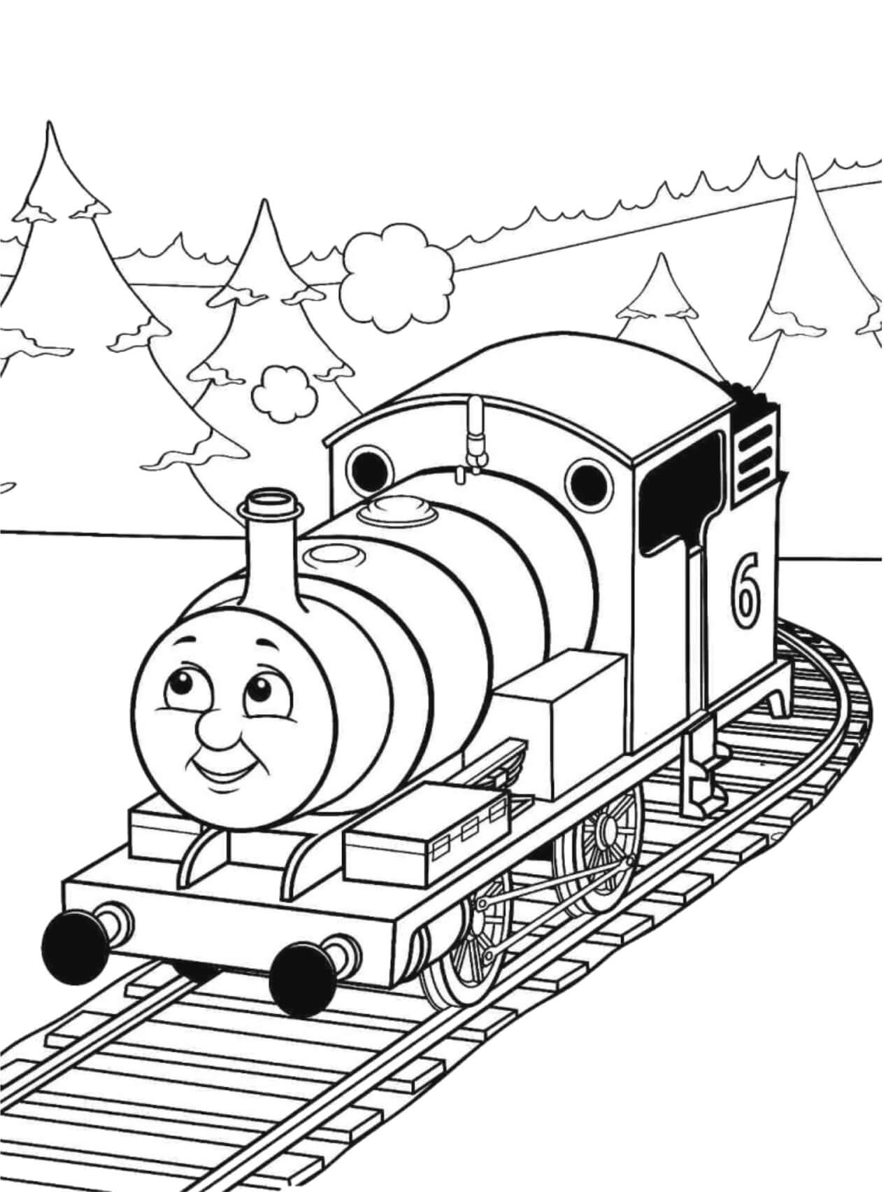 Coloriage Thomas le Train 1