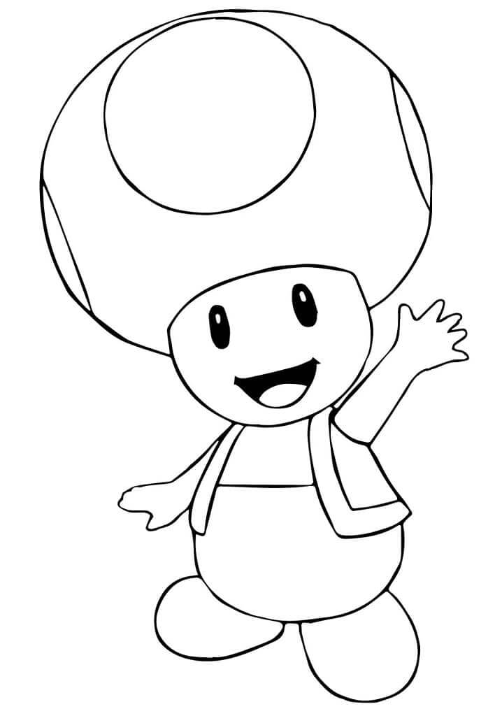 Toad de Mario Bros coloring page