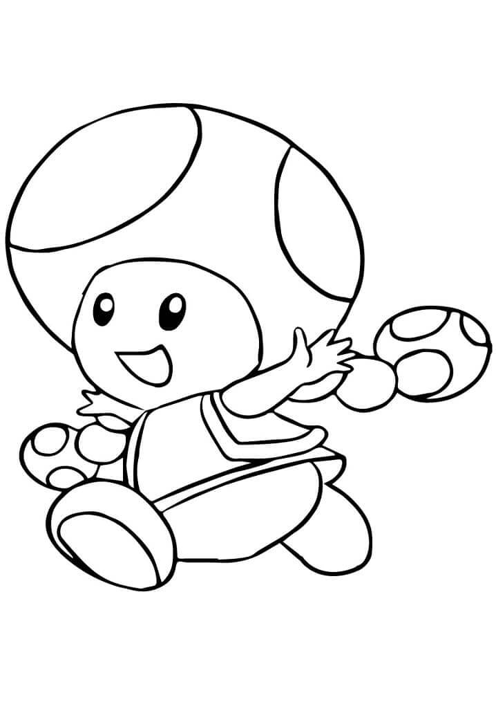 Toad de Mario coloring page