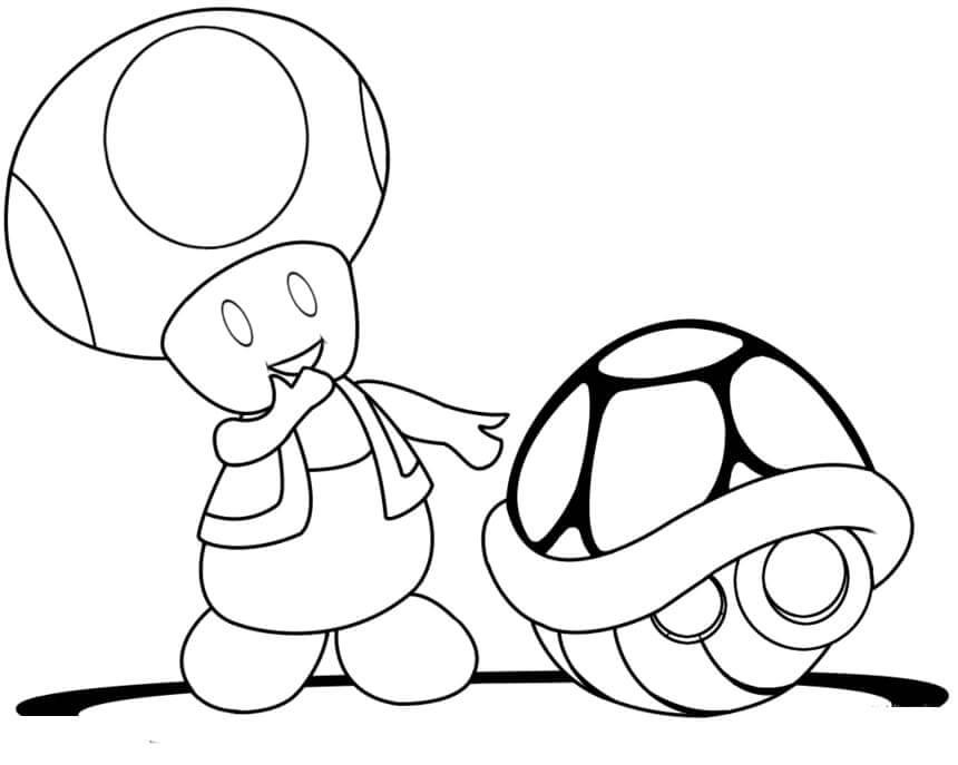 Toad de Super Mario coloring page
