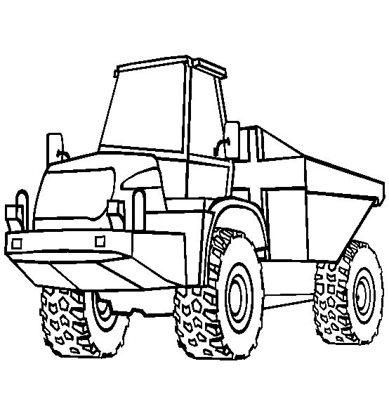 Tombereau coloring page