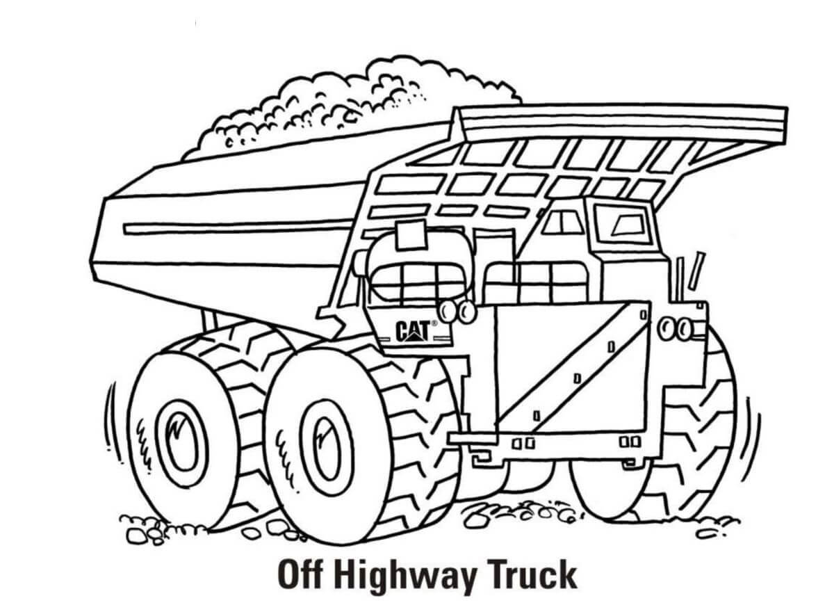 Tombereau coloring page