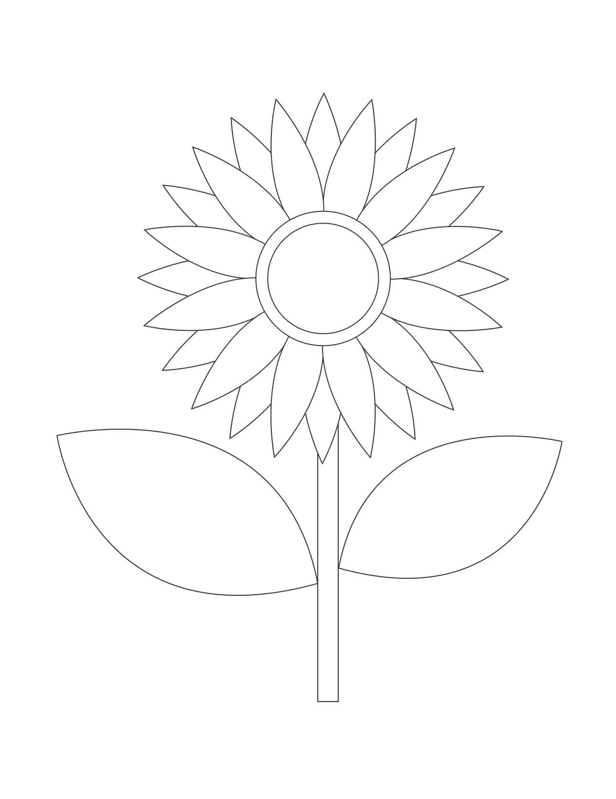 Tournesol Simple coloring page
