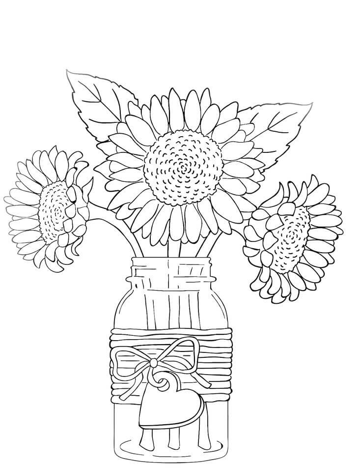 Tournesols coloring page