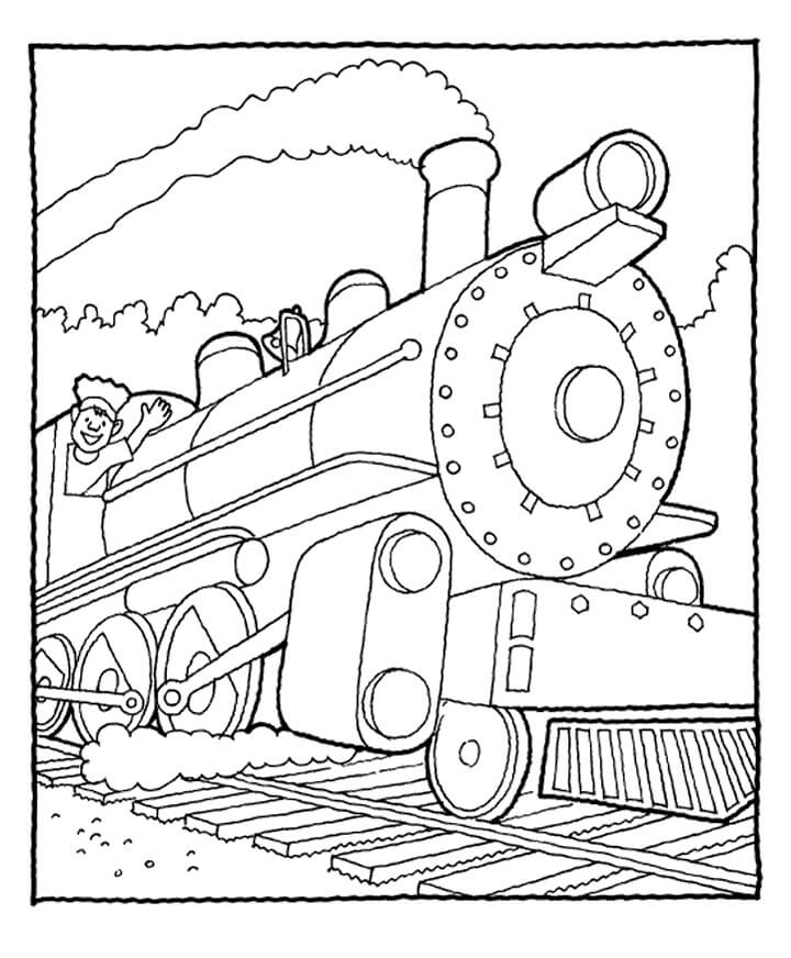 Train à Vapeur coloring page