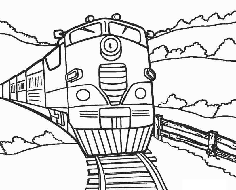 Train Gratuit Pour Les Enfants coloring page