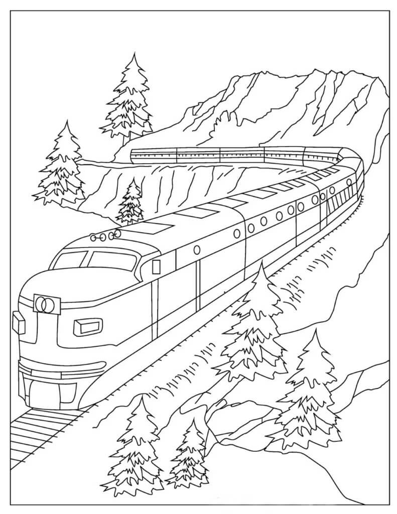 Train Gratuit coloring page