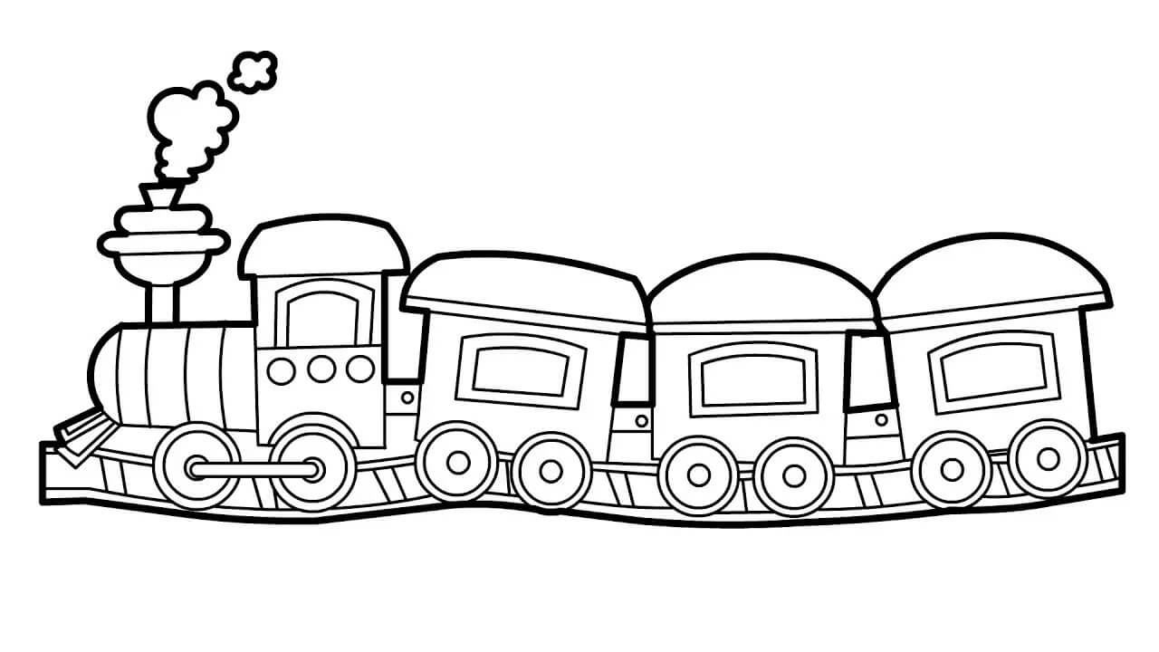 Train Mignon Gratuit Pour les Enfants coloring page