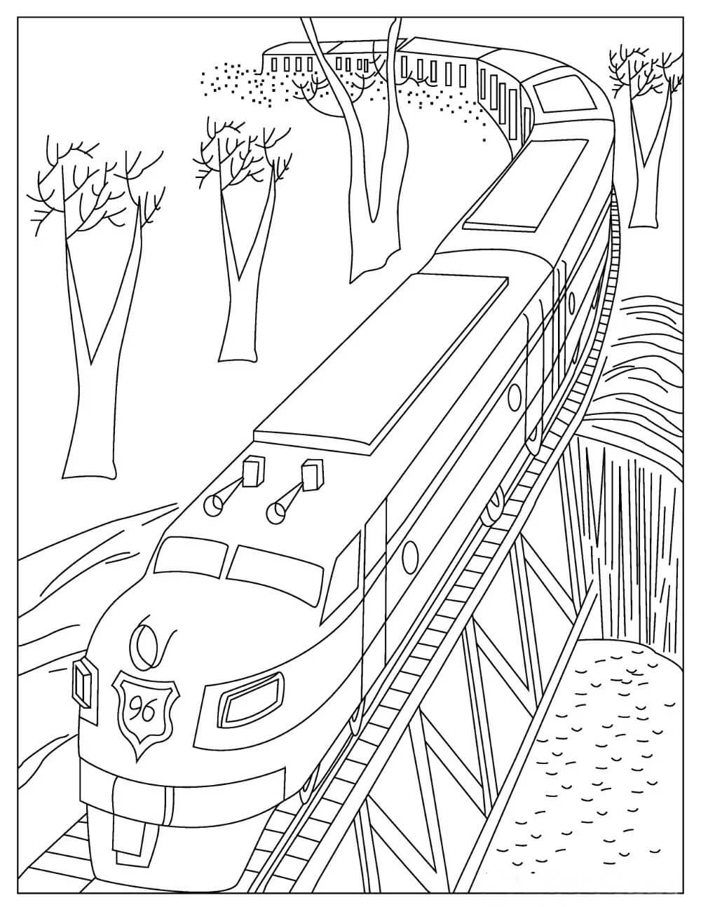 Train Parfait coloring page