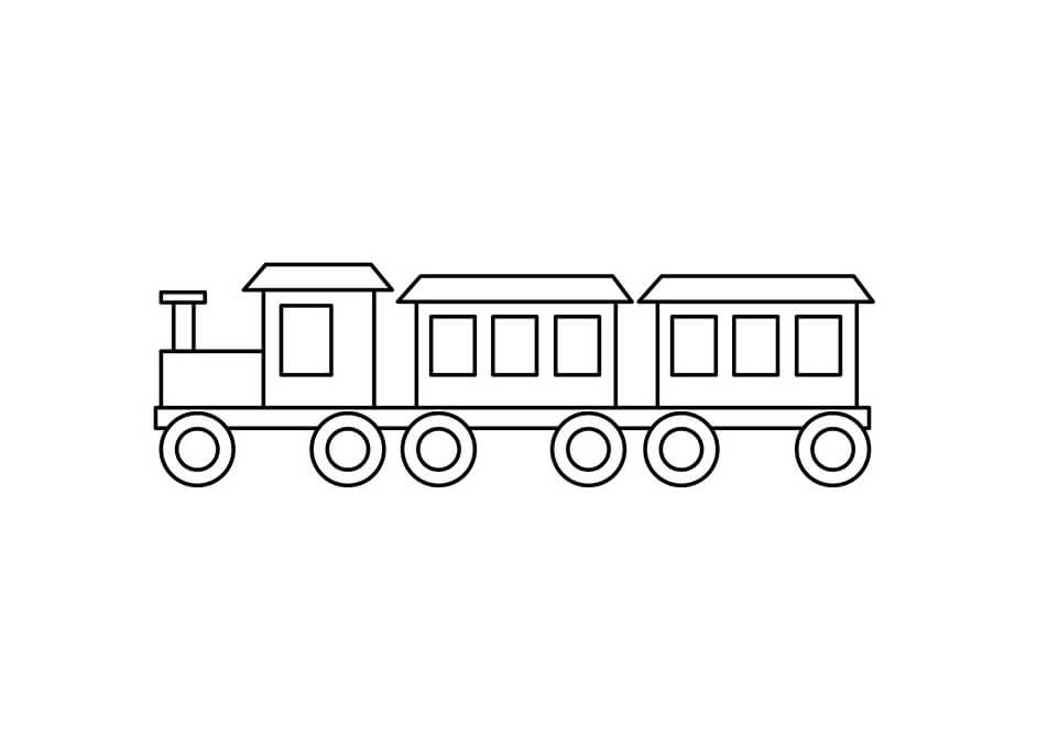 Train Simple coloring page