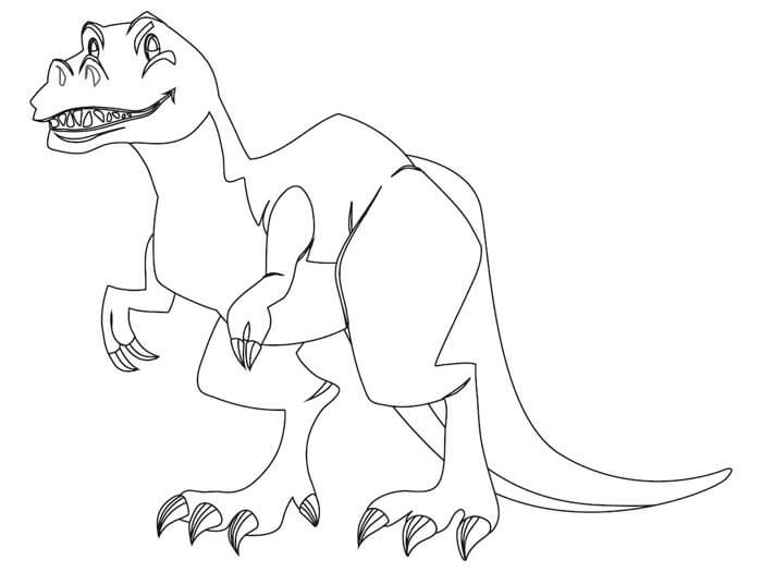 Un Dinosaure Heureux coloring page