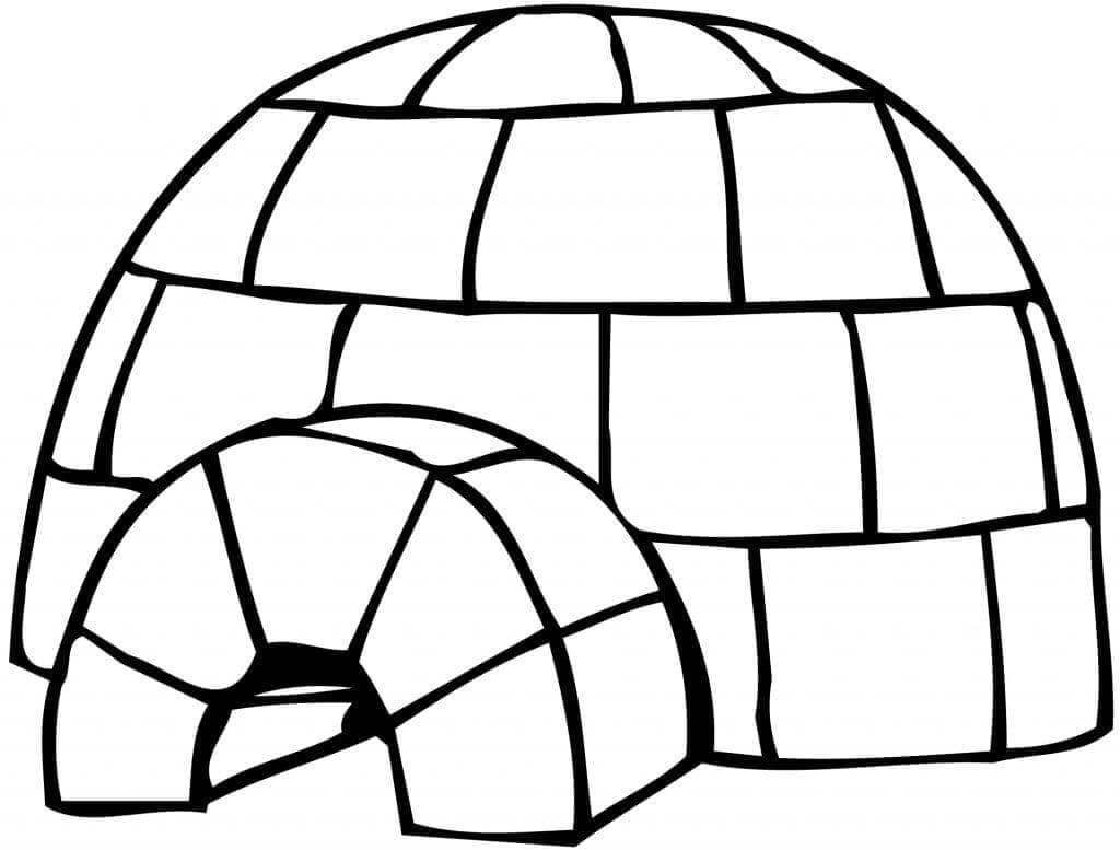 Un Igloo coloring page