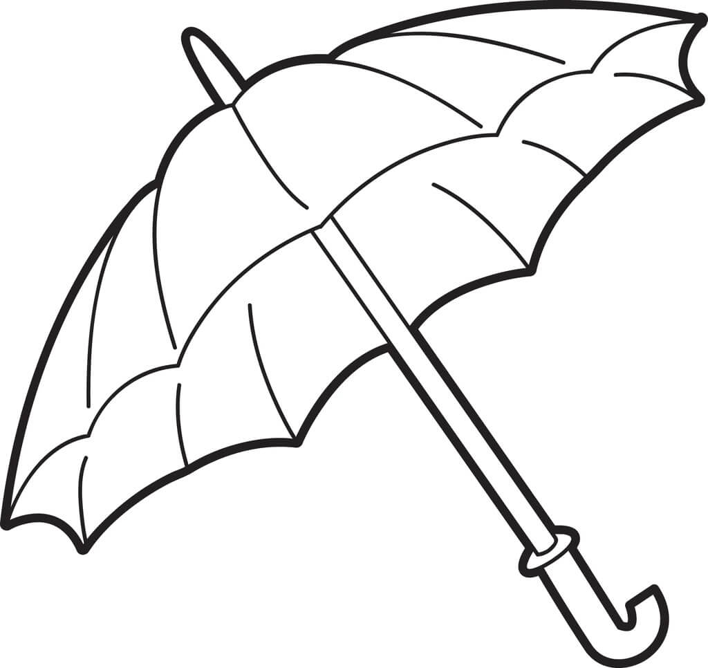 Un Joli Parapluie coloring page