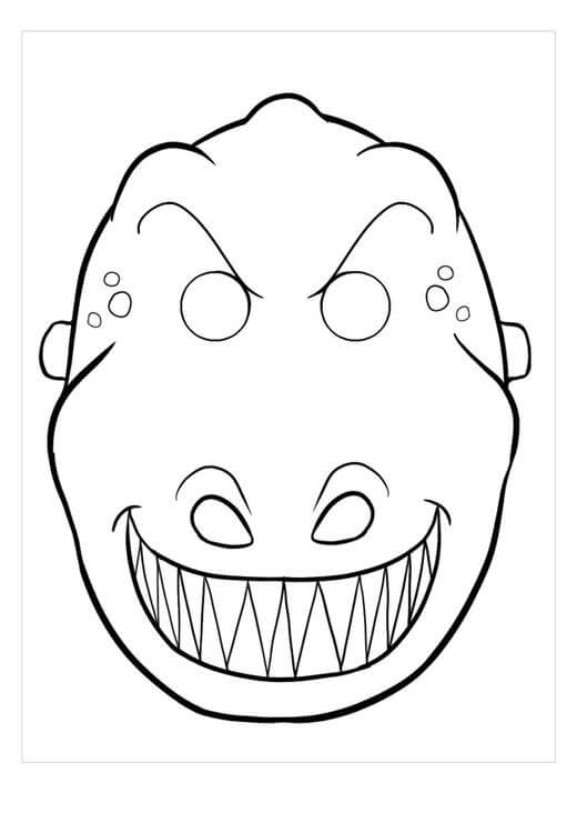 Un Masque de Dinosaure coloring page