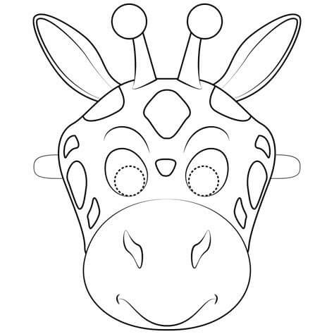 Un Masque de Girafe coloring page