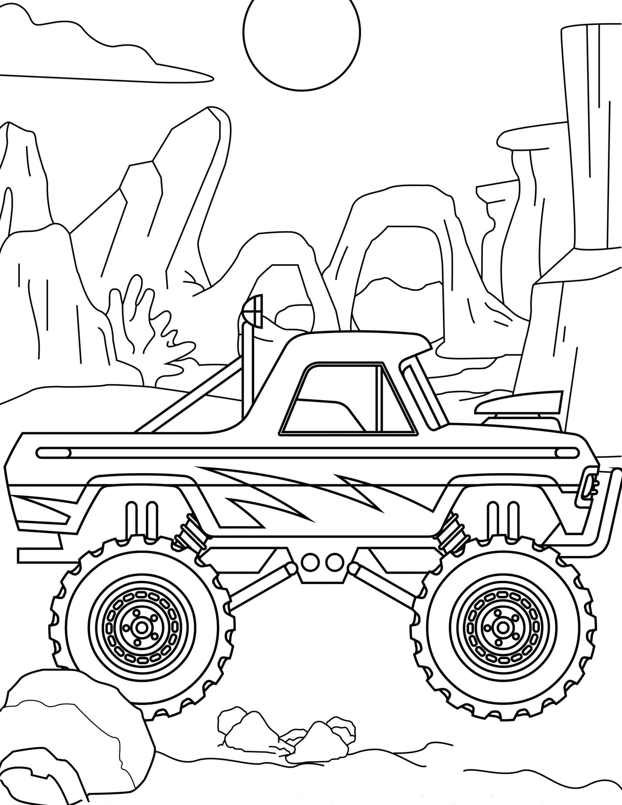 Un Monster Truck coloring page