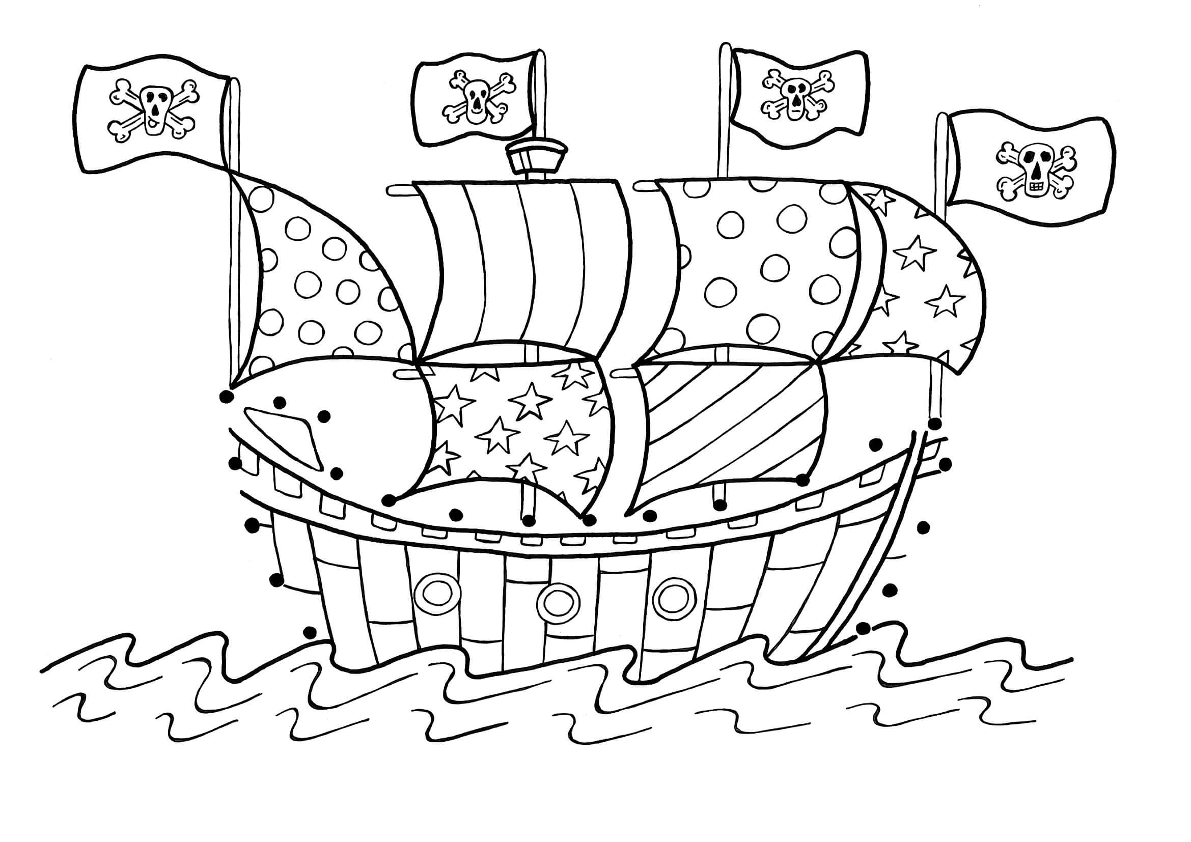 Un Navire Pirate coloring page