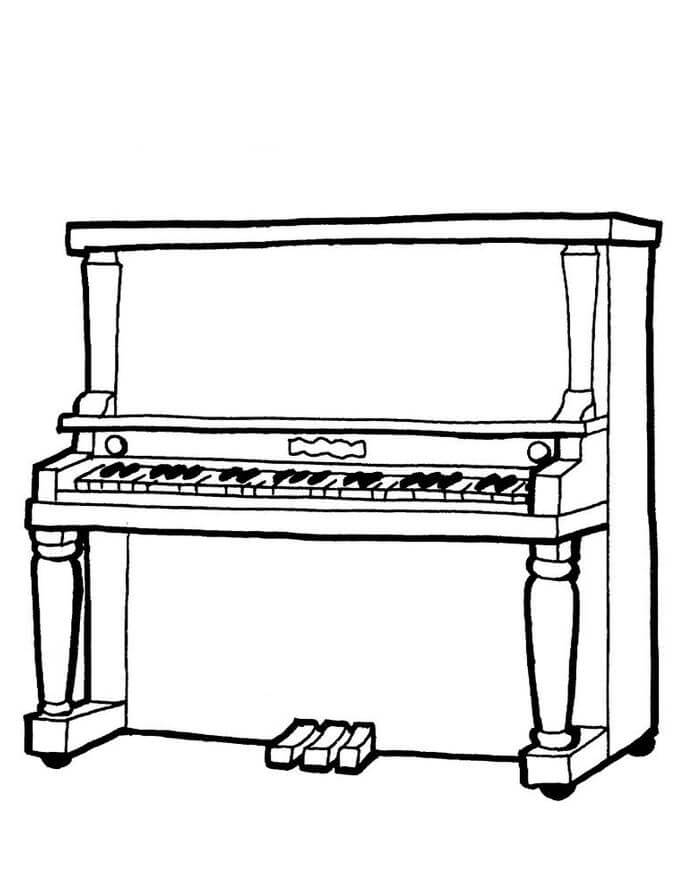 Un Piano coloring page