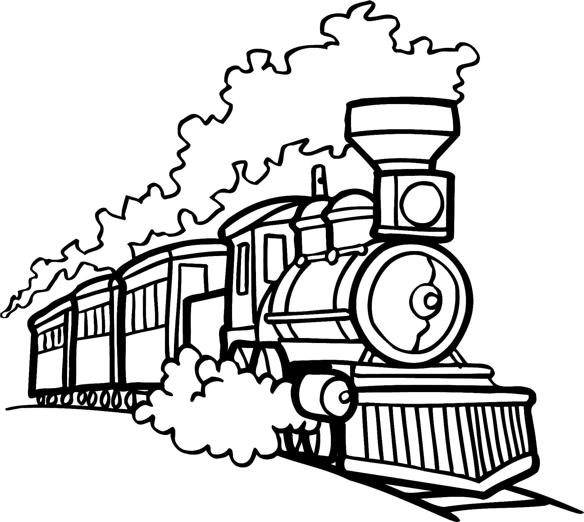 Un Train à Vapeur coloring page
