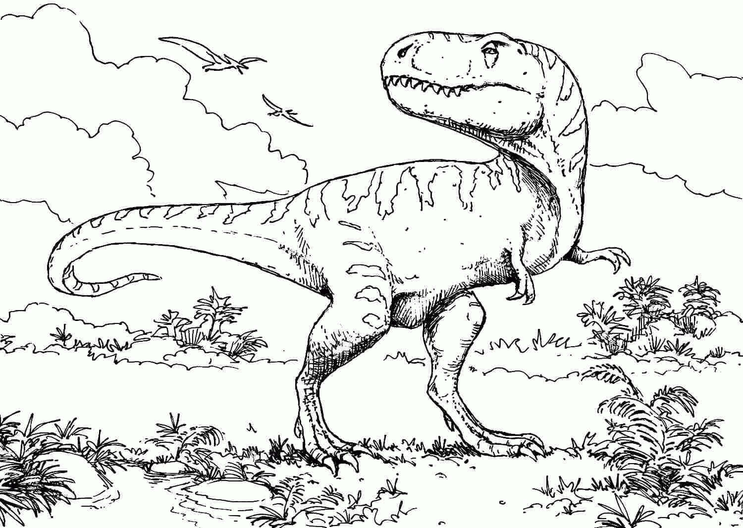 Un Tyrannosaure coloring page