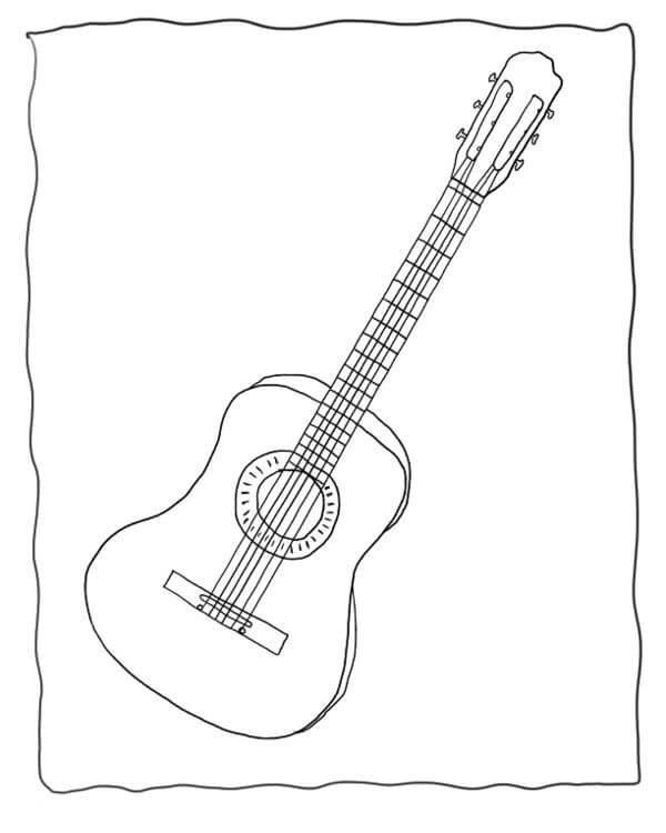 Une Bonne Guitare coloring page