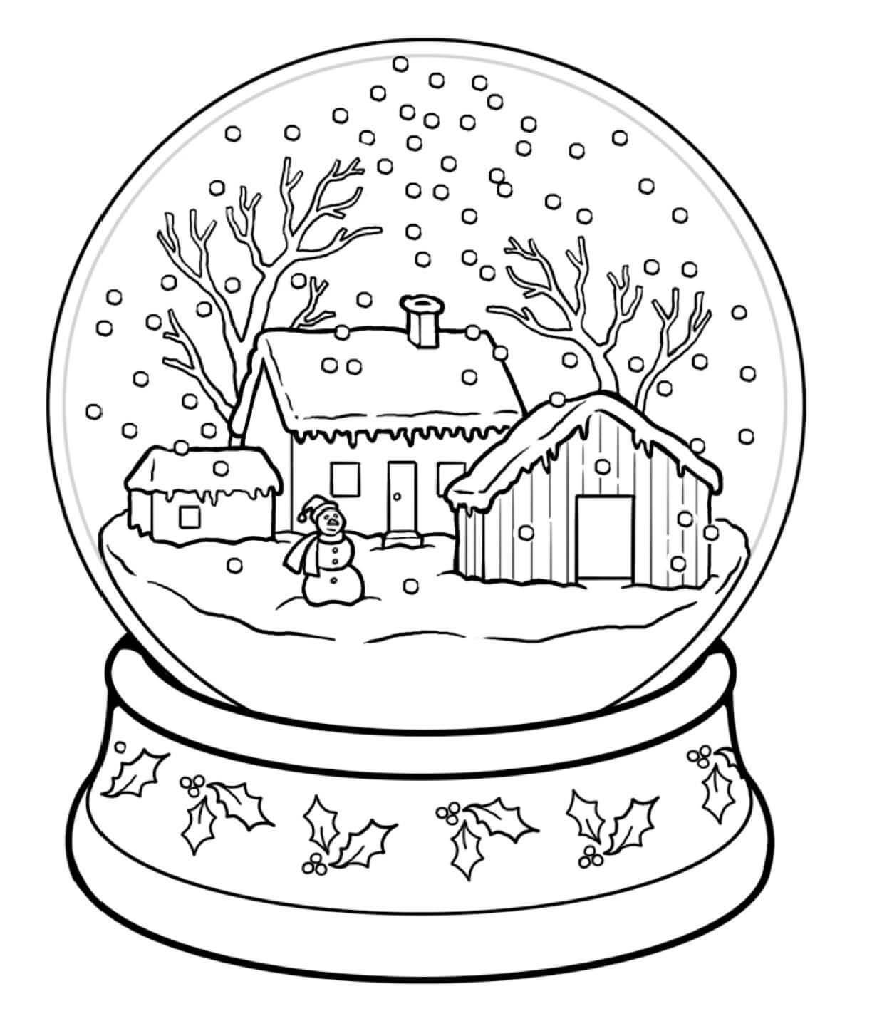 Une Boule à Neige coloring page