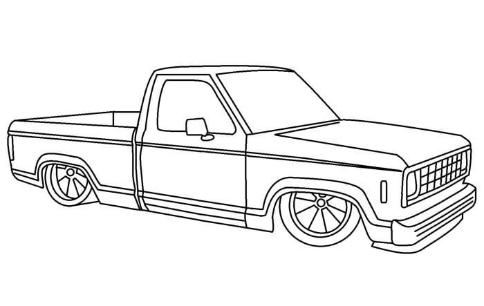 Une Camionnette coloring page