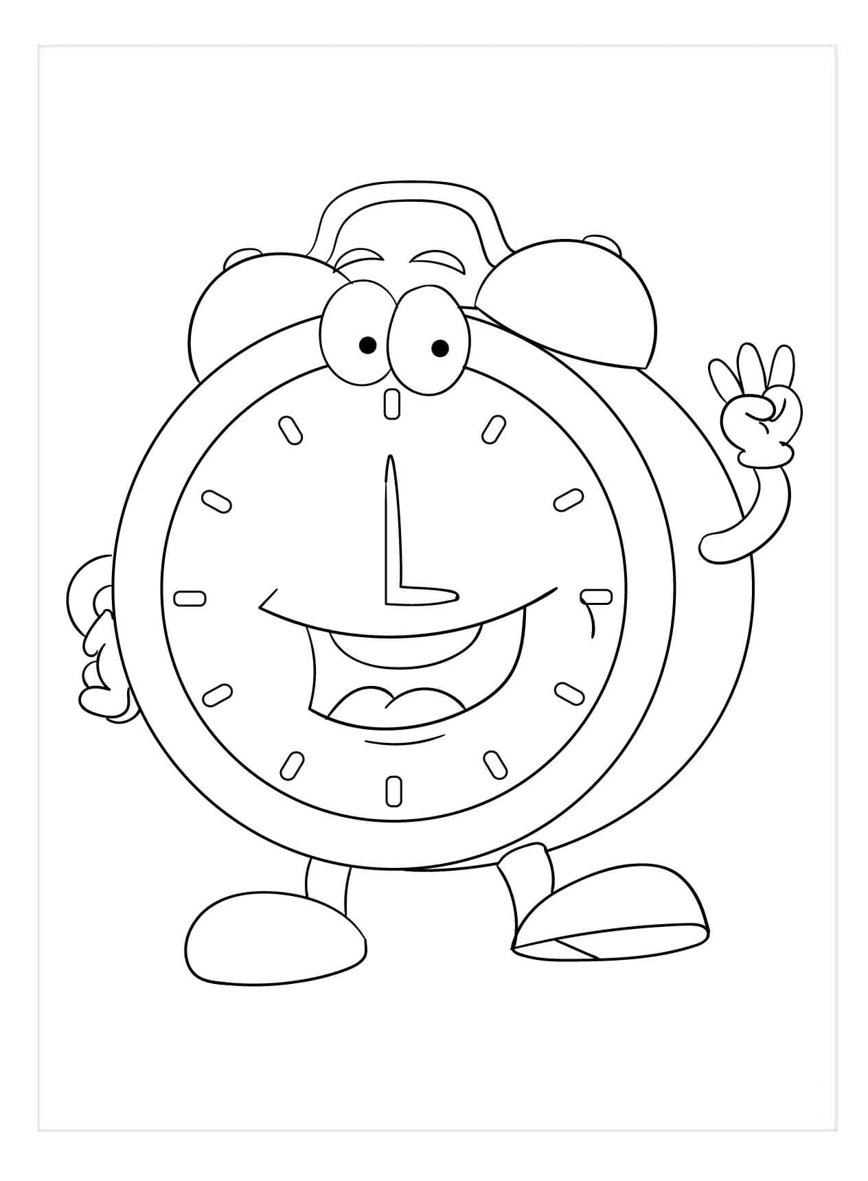 Une Horloge Amusante coloring page