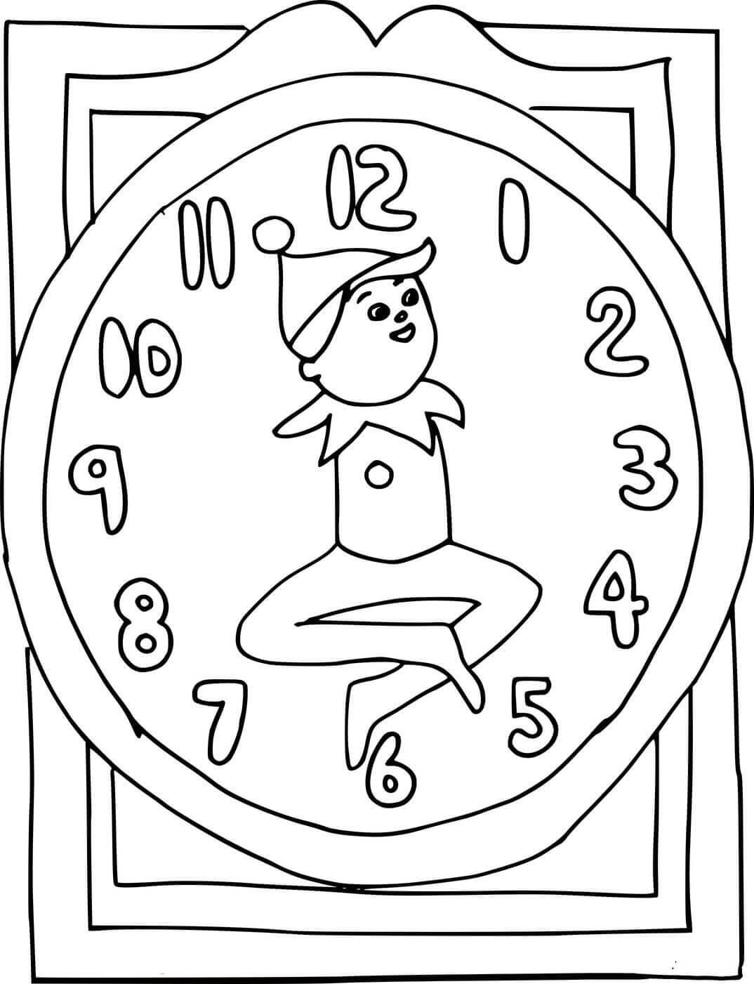 Une Horloge coloring page