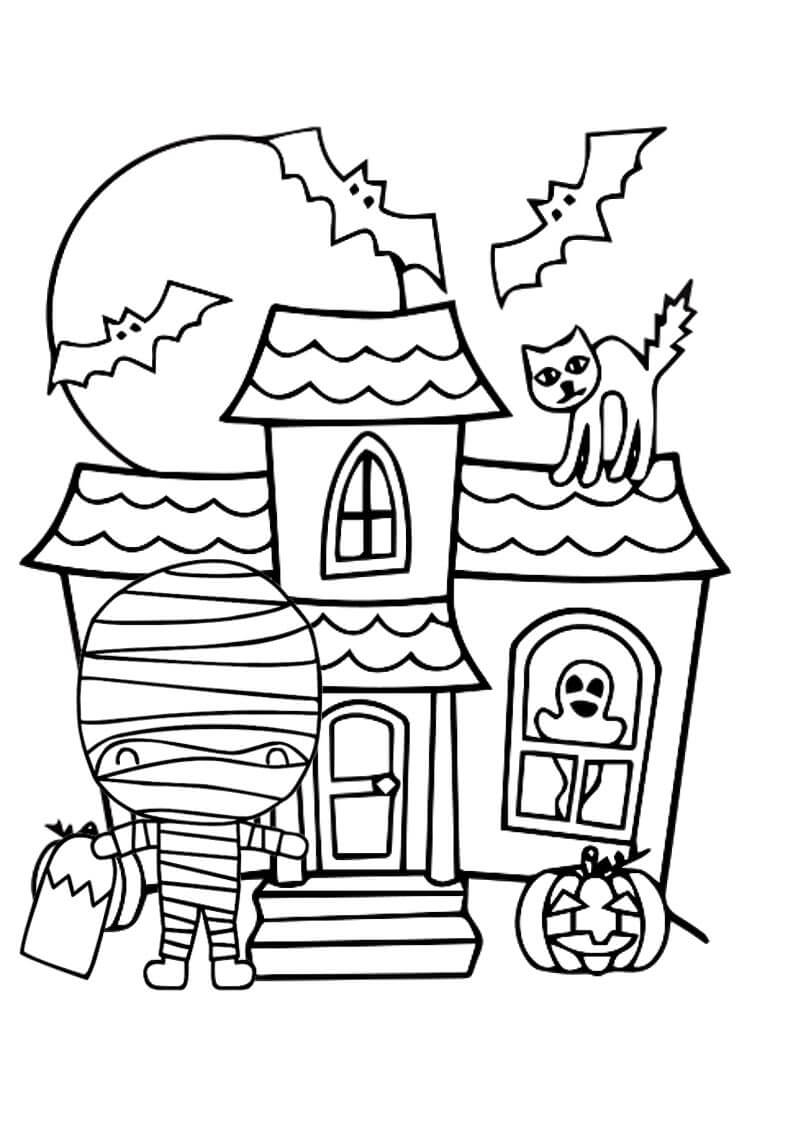 Une Maison Hantée coloring page