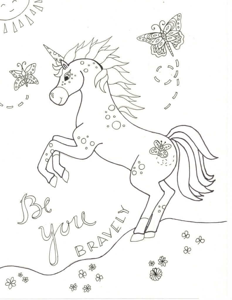 Une Merveilleuse Licorne coloring page