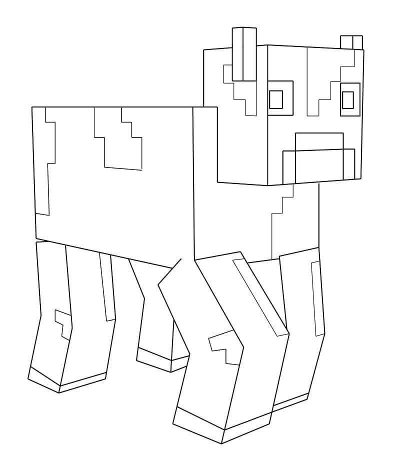 Vache Minecraft coloring page