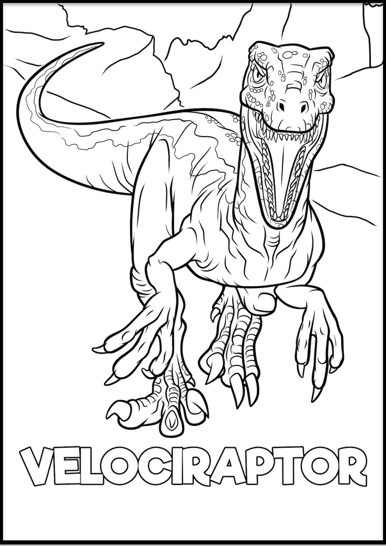 Vélociraptor coloring page