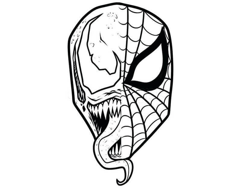 Venom et Spiderman coloring page