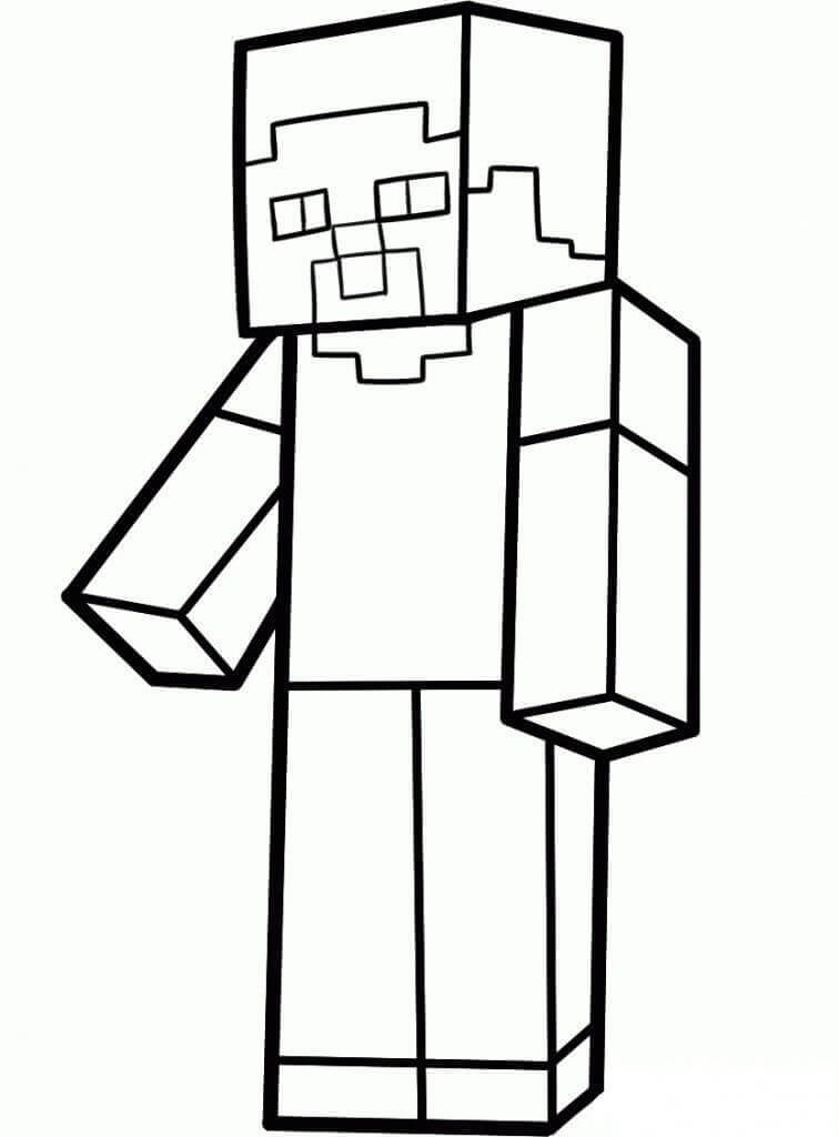 Zombie dans Minecraft coloring page