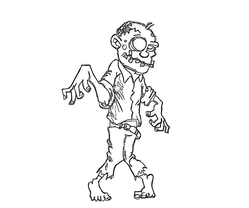 Coloriage Zombie Effrayant