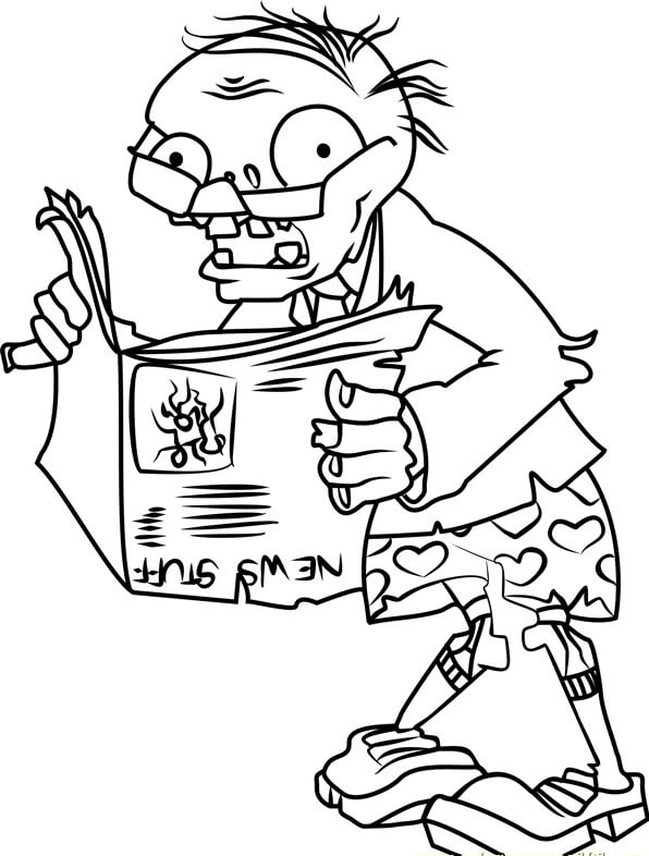 Coloriage Zombie Journal