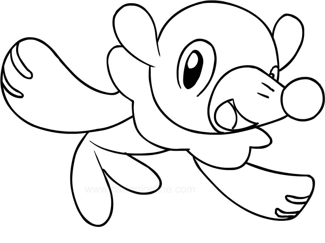 Cute Popplio coloring page