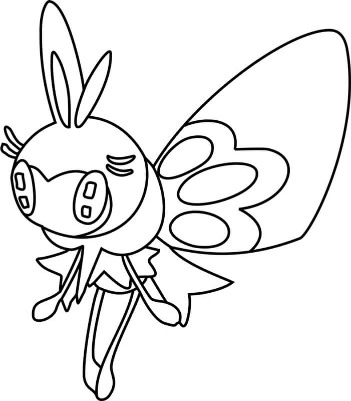 Flight of Ribombee coloring page