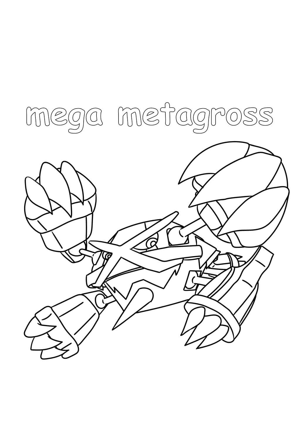 Pokemon Mega Metagross coloring page