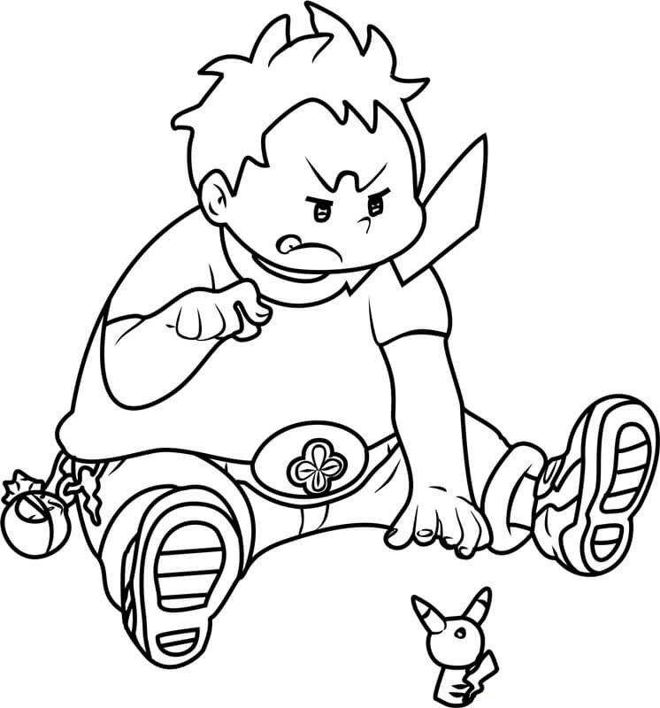 Coloriage Sitting Angry Sophocles
