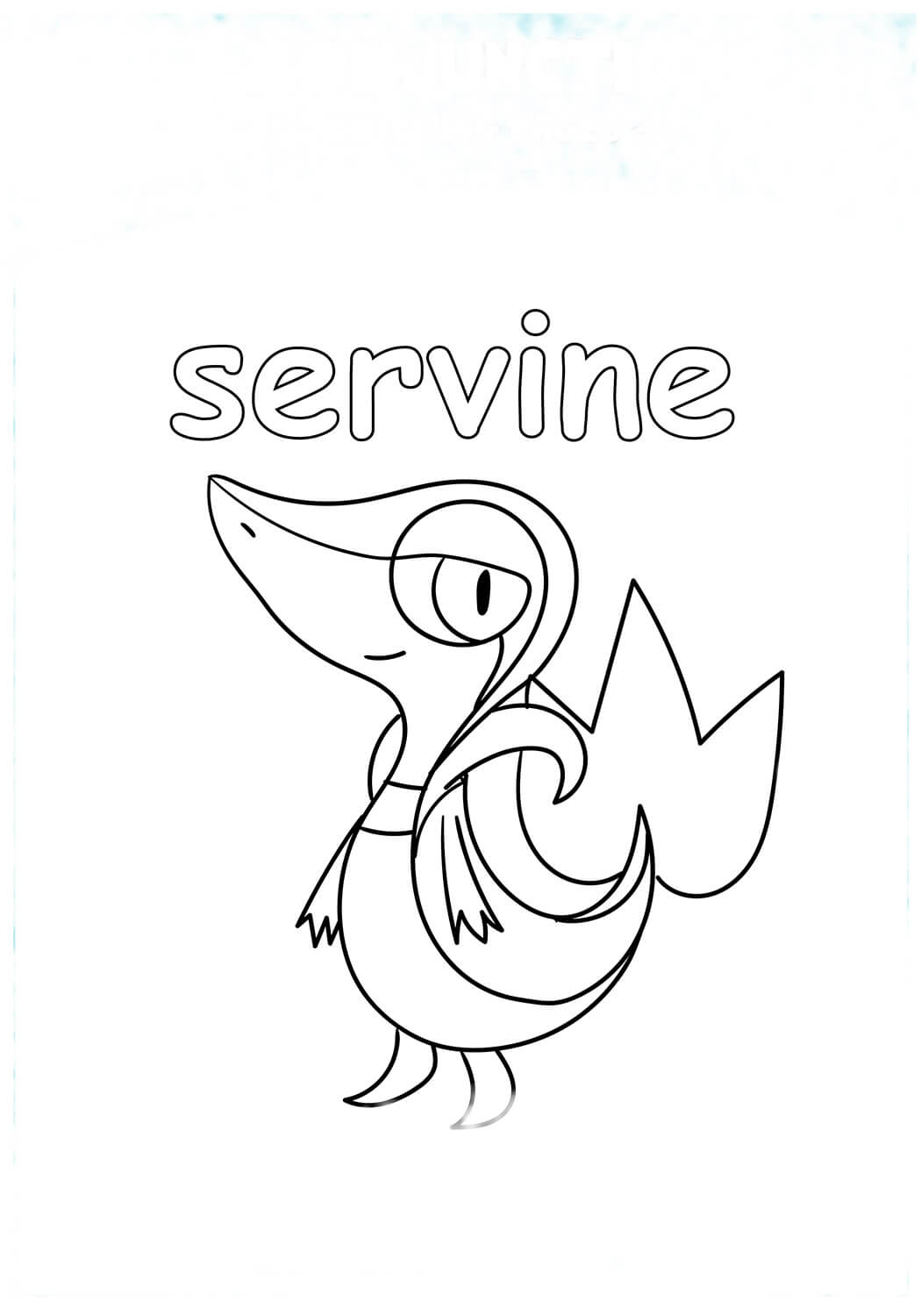 Smiling Waitress coloring page